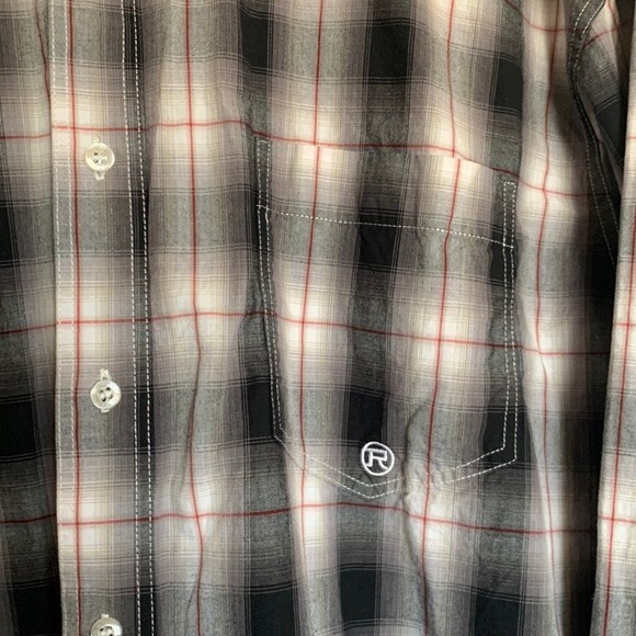 Roper Men’s Plaid Western Button Down Shirt Sz XL - Picture 4 of 7